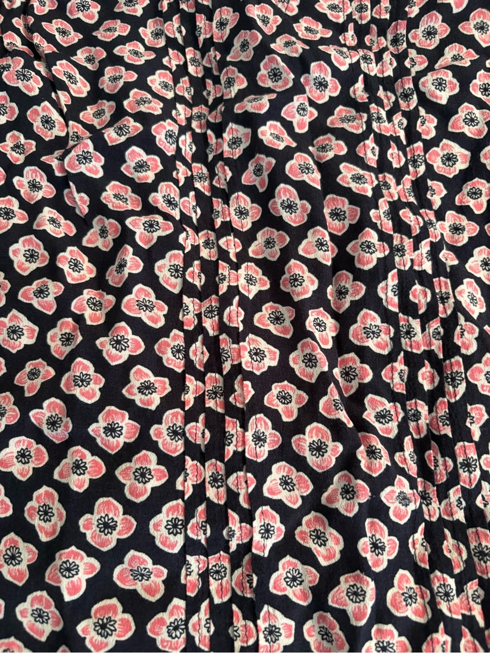 Boden Clara Pintuck Sleeveless Blouse US 6 Floral Print Feminine Key Hole - Picture 4 of 7